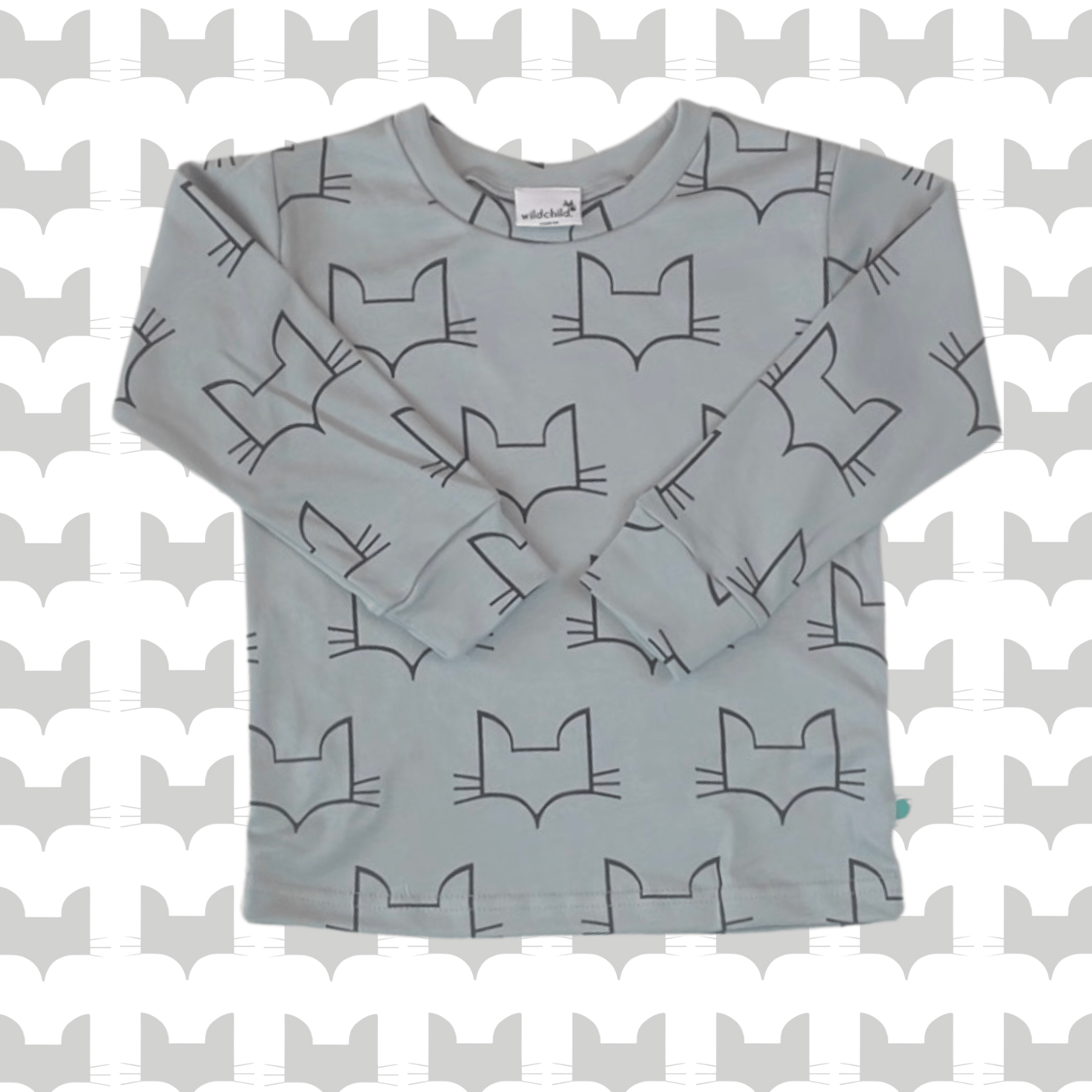 Blue Large Fox Head Loungewear Set