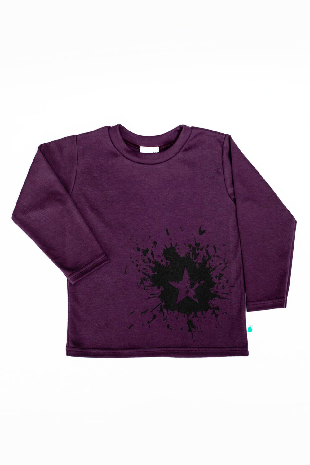 100% cotton, unisex punchy plum long sleeve t-shirt. Made and designed in Britain using chemical free inks.