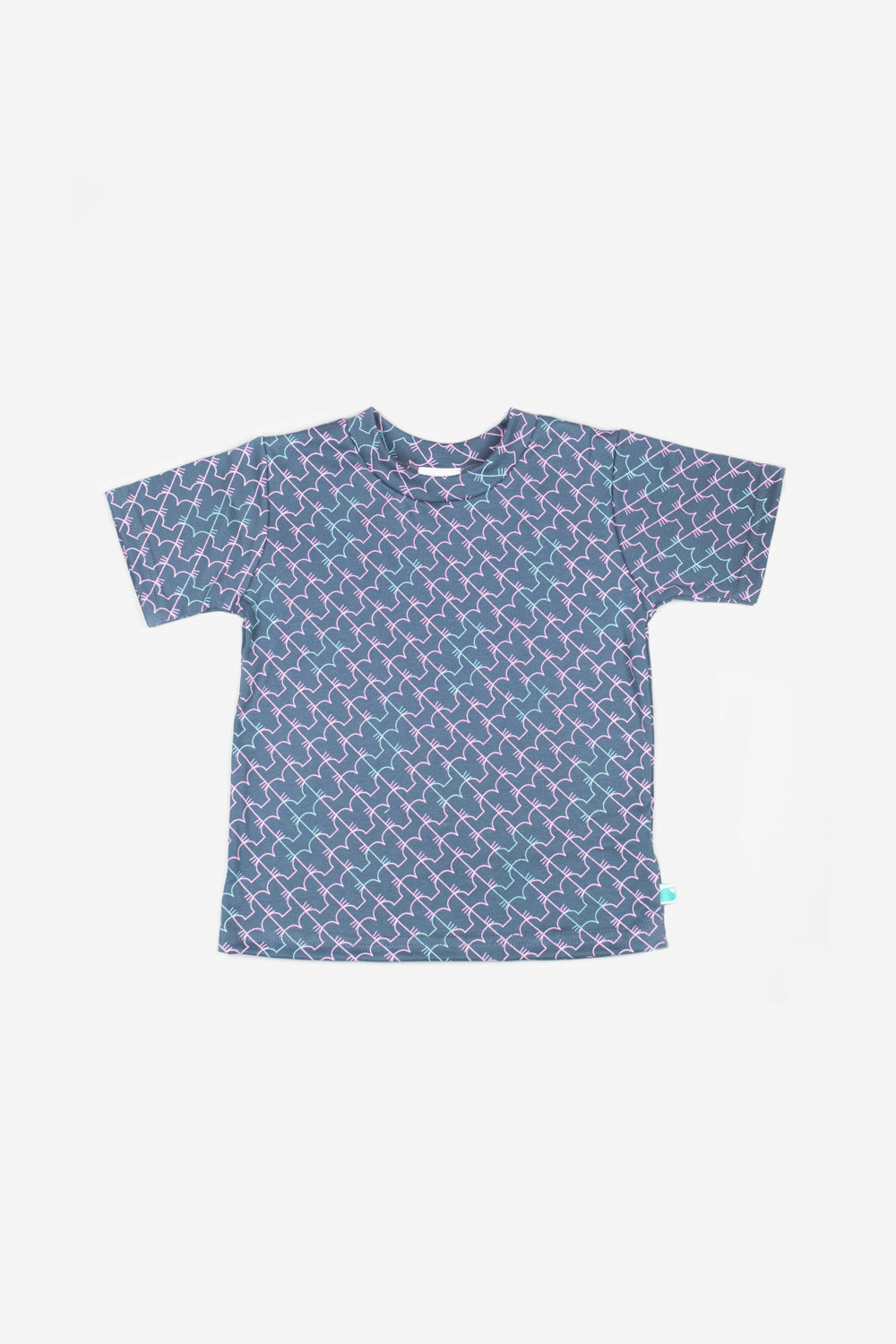 Unisex Multi fox head design organic cotton t-shirt - grey