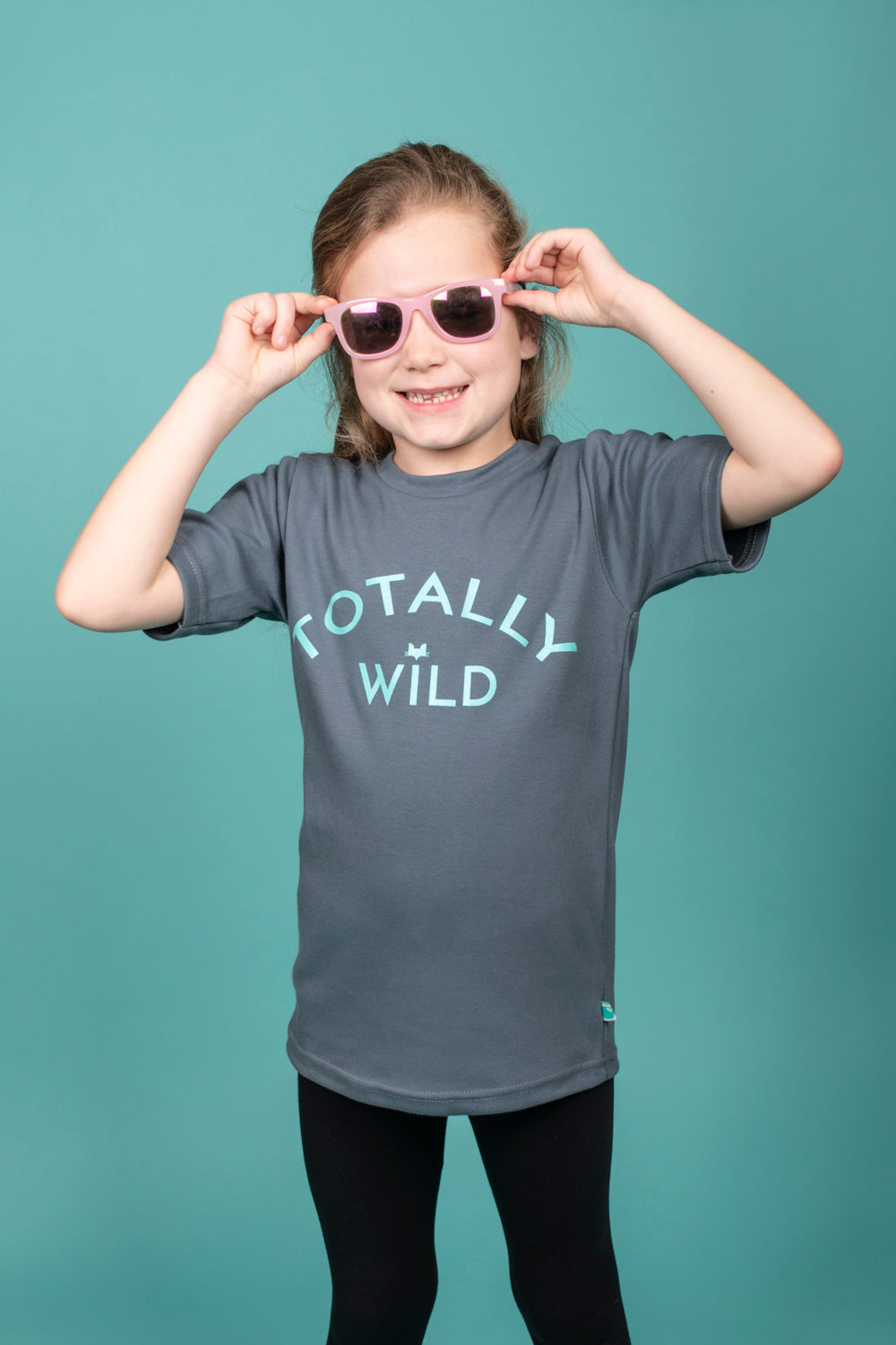 Organic Cotton 'Totally Wild' slogan T-shirt - Grey