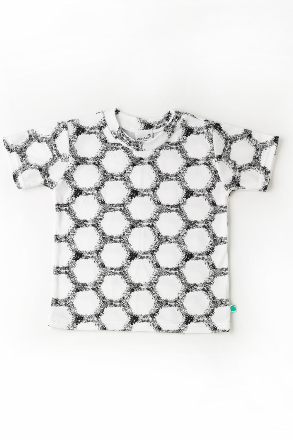 Monochrome t-shirt for both boys and girls, locally made
