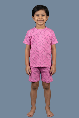 Pink Shorts and T-Shirt Set