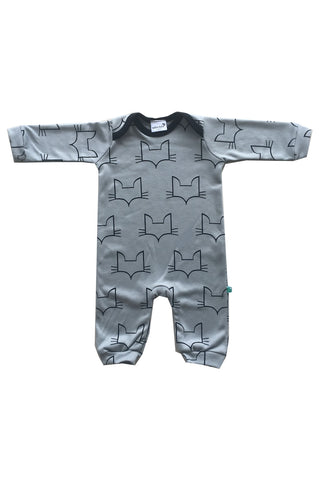 100% organic cotton baby romper. made in Britain using chemical free inks.