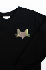 Unisex Reflective Fox head logo design black t-shirt, made from 100% super soft cotton
