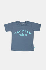 Organic Cotton 'Totally Wild' slogan T-shirt - Grey